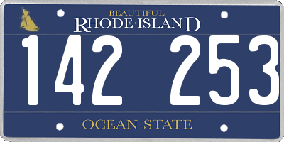 RI license plate 142253