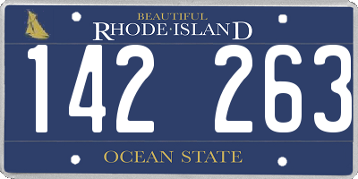 RI license plate 142263