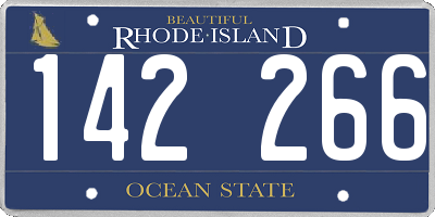 RI license plate 142266