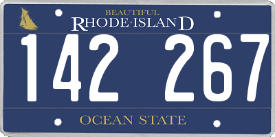 RI license plate 142267