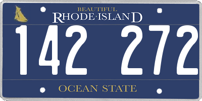 RI license plate 142272