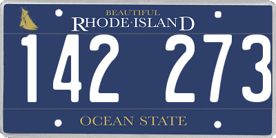 RI license plate 142273