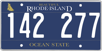 RI license plate 142277