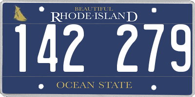 RI license plate 142279