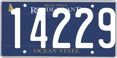 RI license plate 14229
