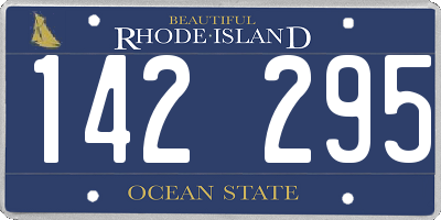 RI license plate 142295