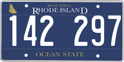 RI license plate 142297