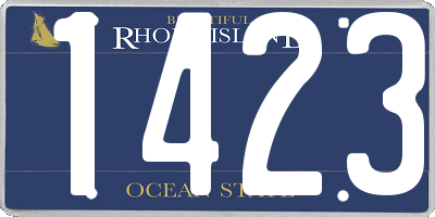 RI license plate 1423