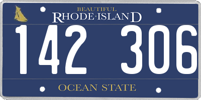 RI license plate 142306