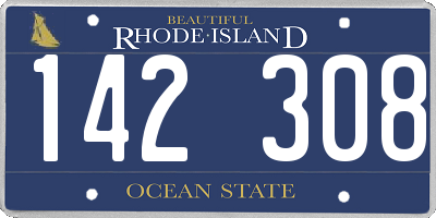 RI license plate 142308