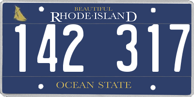 RI license plate 142317