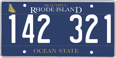 RI license plate 142321