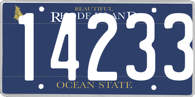 RI license plate 14233