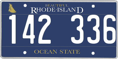 RI license plate 142336