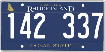 RI license plate 142337
