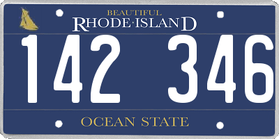 RI license plate 142346