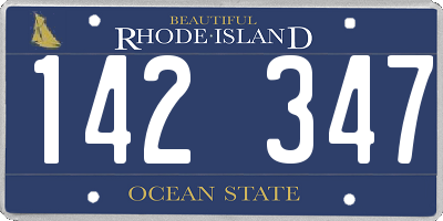 RI license plate 142347