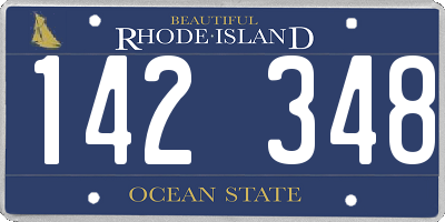 RI license plate 142348