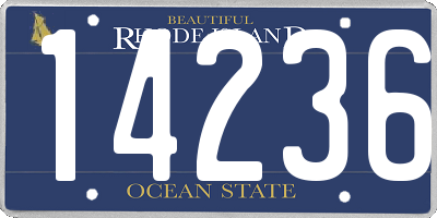 RI license plate 14236