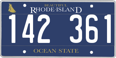 RI license plate 142361