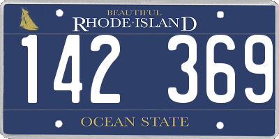 RI license plate 142369