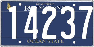 RI license plate 14237