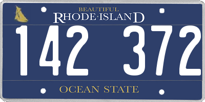 RI license plate 142372