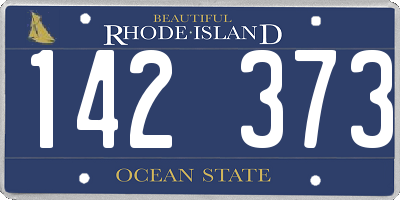 RI license plate 142373