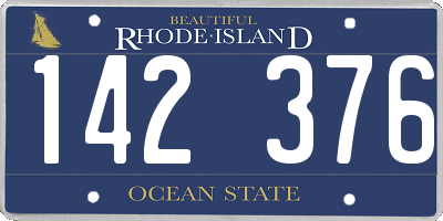 RI license plate 142376