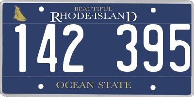 RI license plate 142395