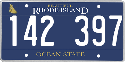RI license plate 142397