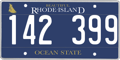 RI license plate 142399