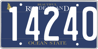 RI license plate 14240