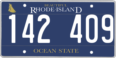 RI license plate 142409