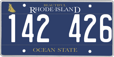 RI license plate 142426