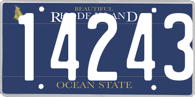 RI license plate 14243