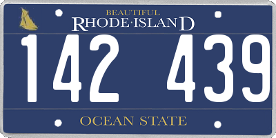 RI license plate 142439