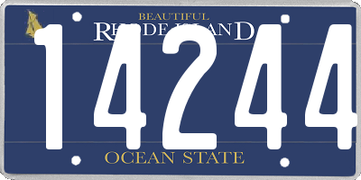 RI license plate 14244