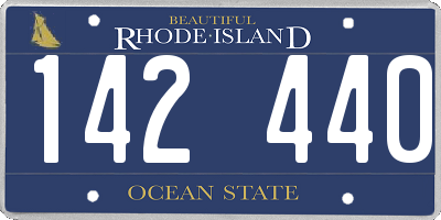 RI license plate 142440