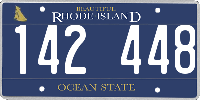 RI license plate 142448