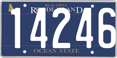 RI license plate 14246