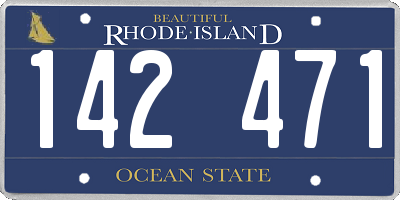 RI license plate 142471