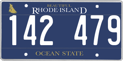 RI license plate 142479
