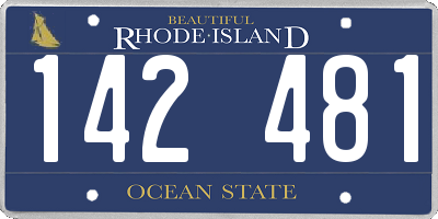 RI license plate 142481