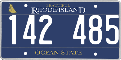 RI license plate 142485