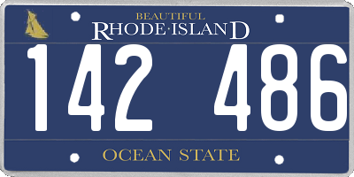 RI license plate 142486