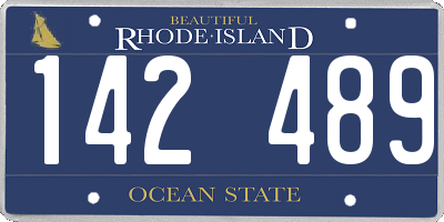 RI license plate 142489