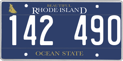 RI license plate 142490