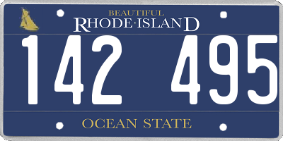 RI license plate 142495