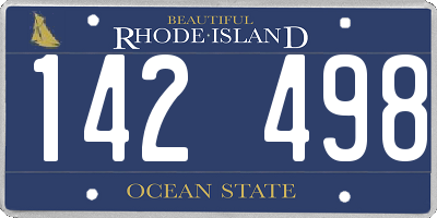 RI license plate 142498